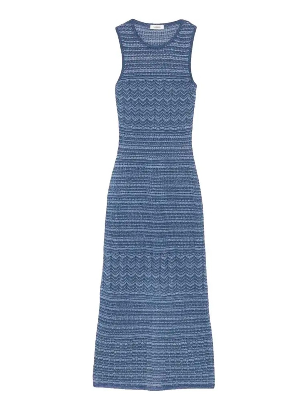 SANDRO Shimmering Knit Sleeveless Midi Dress Blue Size L - Gorgeous shimmer!